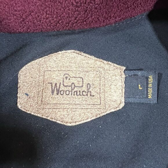 Vintage Woolrich Burgundy Full Zip Fleece Jacket Made in USA Men's Large - Picture 9 of 13